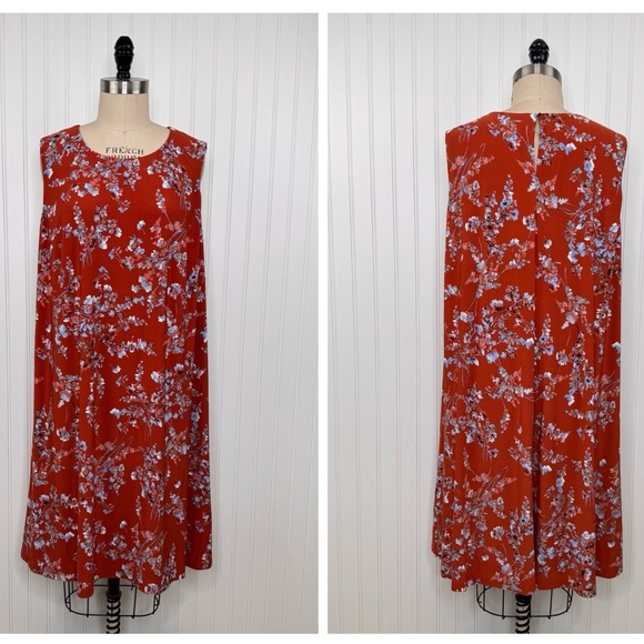 KASPER Sleeveless Sheath Floral Relax Fit Dress Women's Size‎ 2X - Picture 6 of 9